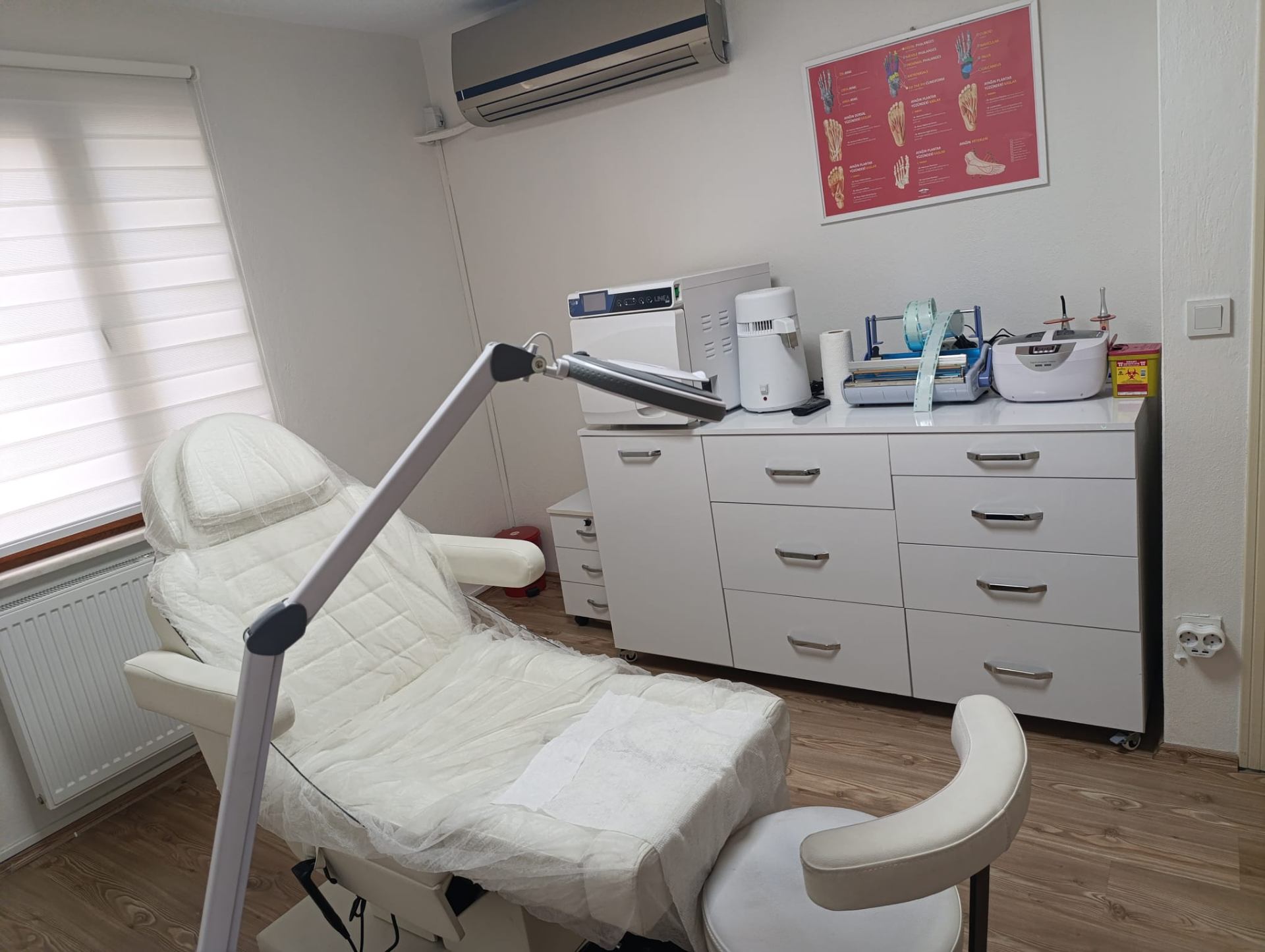 Steril hazırlık alanı — Podolog Çiğdem Haznedar Fatih Kliniği